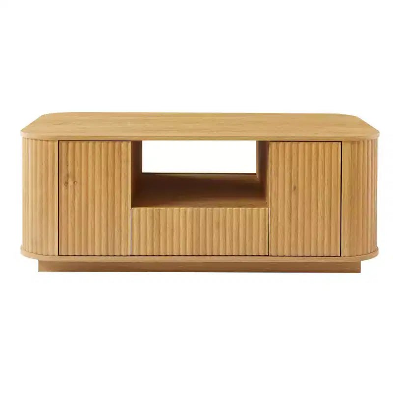 Table basse rectangulaire de 118 cm – Grand rangement, tiroirs, accent moderne pour le salon