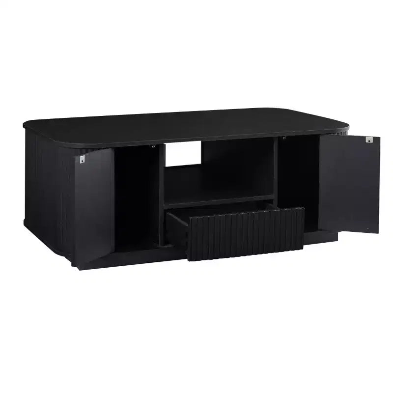 Table basse rectangulaire de 118 cm – Grand rangement, tiroirs, accent moderne pour le salon