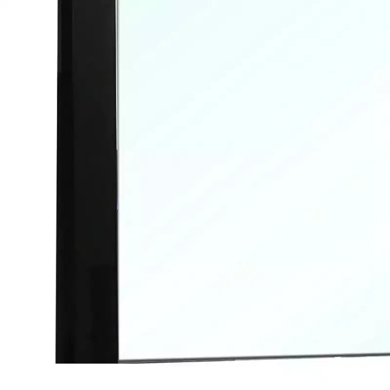 Miroir de commode 40 po – Noir piano, Design sans cadre, Bois d'ingénierie