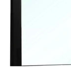 Miroir de commode 40 po – Noir piano, Design sans cadre, Bois d'ingénierie
