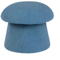 Crestview Collection Blue Upholstered Mushroom Ottoman with Storage