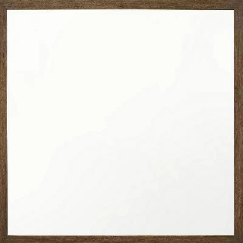 Miroir Mural Carré à Cadre en Bois de 40" – Détails du Grain Naturel, Style Transitionnel, Marron