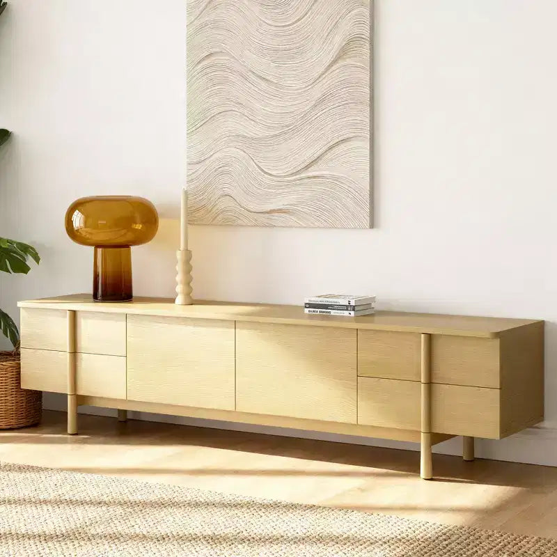 Gaoyangjiaju 86.8 Inch TV Stand for TVs up to 90 Inches with Drawers and Cabinets Living Room Media Console