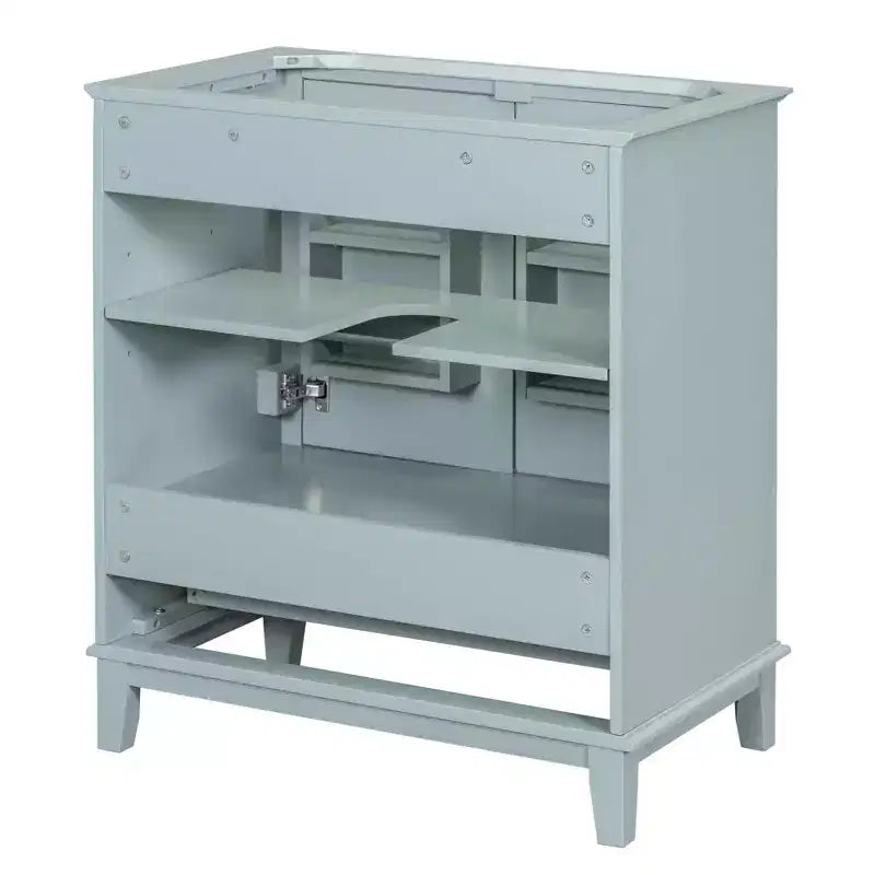 Meuble sous-vasque 30 po sans lavabo – Vert, MDF, rangement avec tiroir et porte