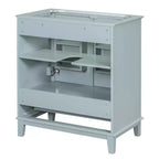 Meuble sous-vasque 30 po sans lavabo – Vert, MDF, rangement avec tiroir et porte