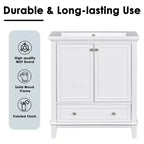 Meuble sous-vasque 30 po sans lavabo – Vert, MDF, rangement avec tiroir et porte