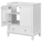 Meuble sous-vasque 30 po sans lavabo – Vert, MDF, rangement avec tiroir et porte