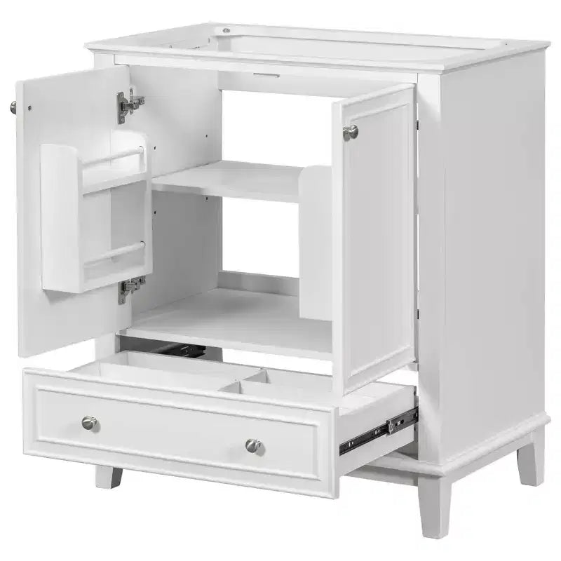 Meuble sous-vasque 30 po sans lavabo – Vert, MDF, rangement avec tiroir et porte