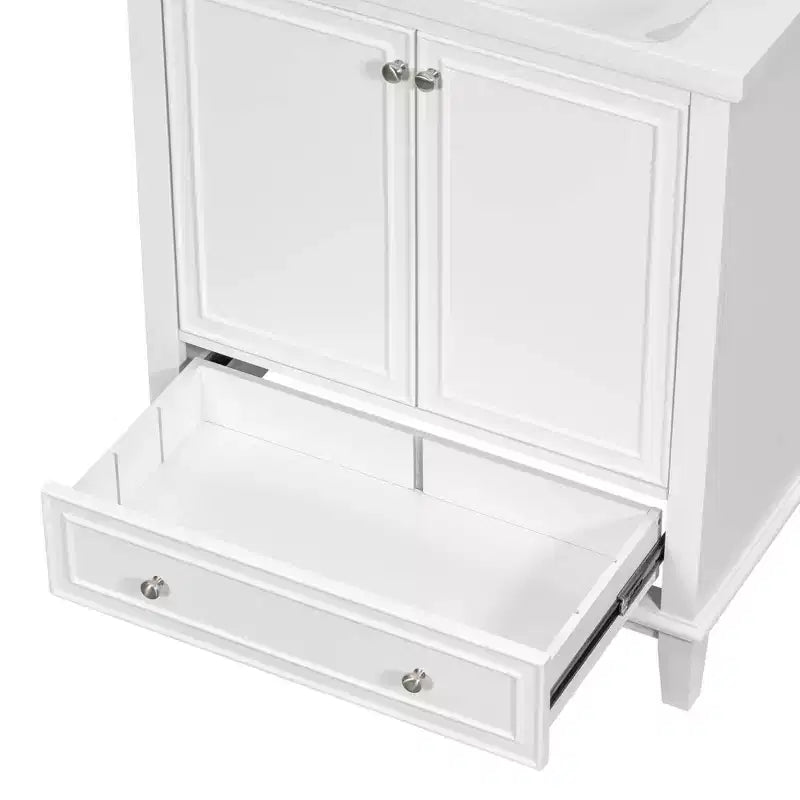 Meuble sous-vasque 30 po sans lavabo – Vert, MDF, rangement avec tiroir et porte