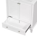 Meuble sous-vasque 30 po sans lavabo – Vert, MDF, rangement avec tiroir et porte