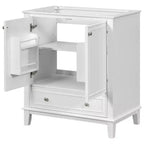 Meuble sous-vasque 30 po sans lavabo – Vert, MDF, rangement avec tiroir et porte