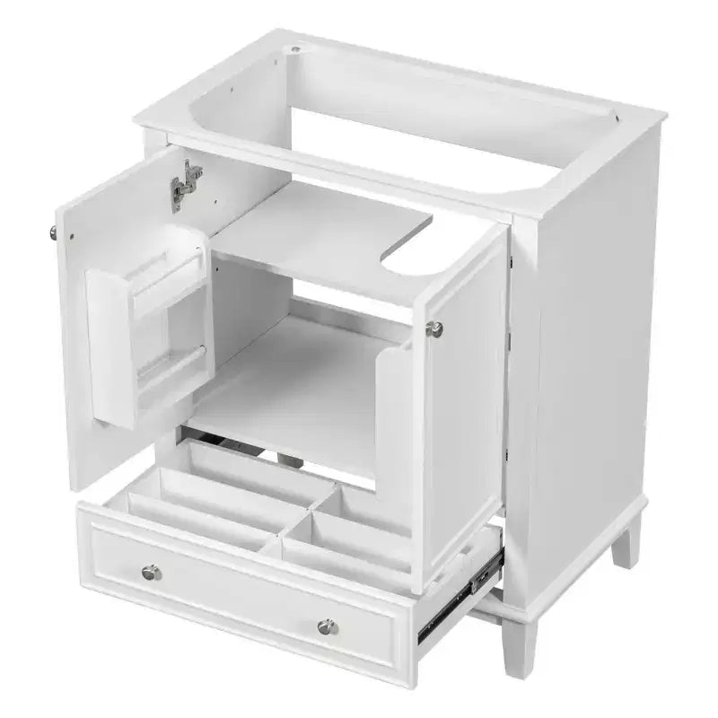 Meuble sous-vasque 30 po sans lavabo – Vert, MDF, rangement avec tiroir et porte