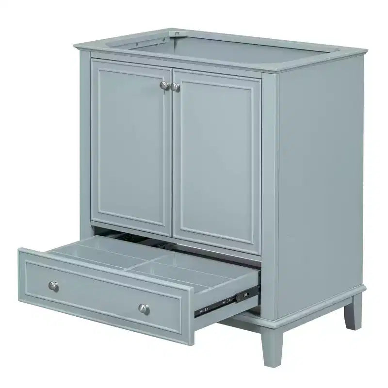 Meuble sous-vasque 30 po sans lavabo – Vert, MDF, rangement avec tiroir et porte