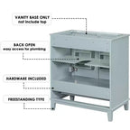 Meuble sous-vasque 30 po sans lavabo – Vert, MDF, rangement avec tiroir et porte