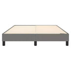 Cadre de lit en tissu gris foncé, contreplaqué, bois manufacturé Grand lit
