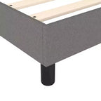 Cadre de lit en tissu gris foncé, contreplaqué, bois manufacturé Grand lit