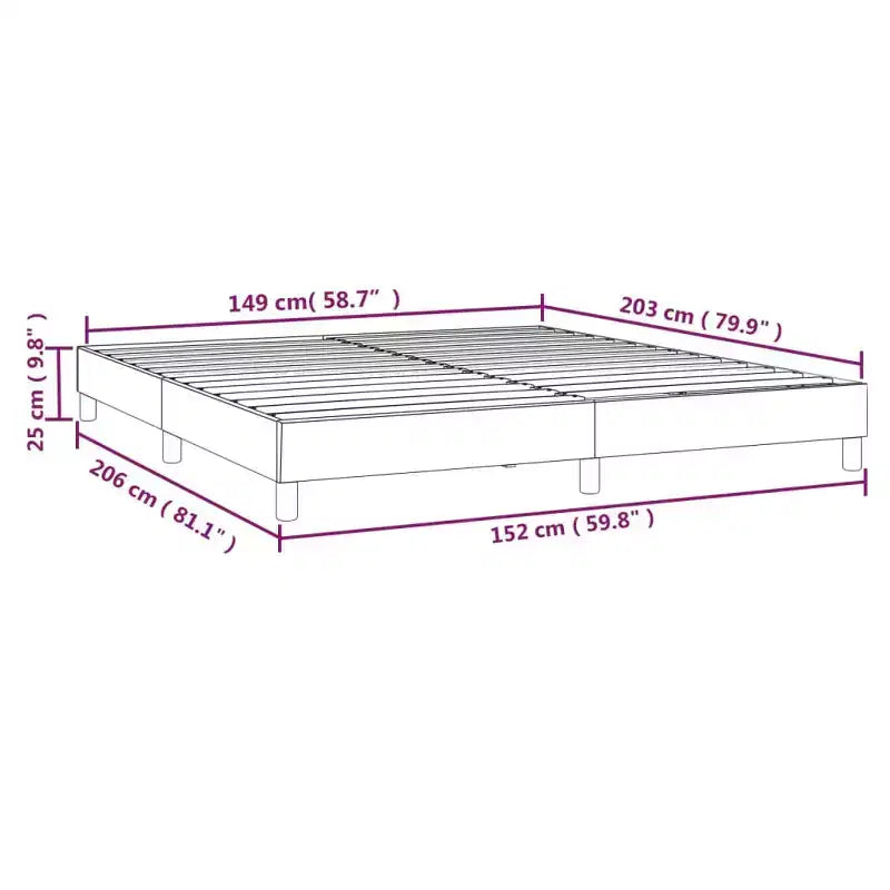 Cadre de lit en tissu gris foncé, contreplaqué, bois manufacturé Grand lit