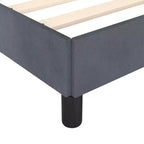 Cadre de lit avec tête de lit velours gris foncé, contreplaqué, bois manufacturé