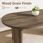 Table à manger ovale de 180 cm pour 6-8 personnes, table de cuisine avec base en bois épaisse et robuste, bureau de salle à manger de style ferme pour cuisine, salle à manger, appartements