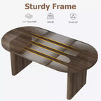 Table à manger ovale de 180 cm pour 6-8 personnes, table de cuisine avec base en bois épaisse et robuste, bureau de salle à manger de style ferme pour cuisine, salle à manger, appartements