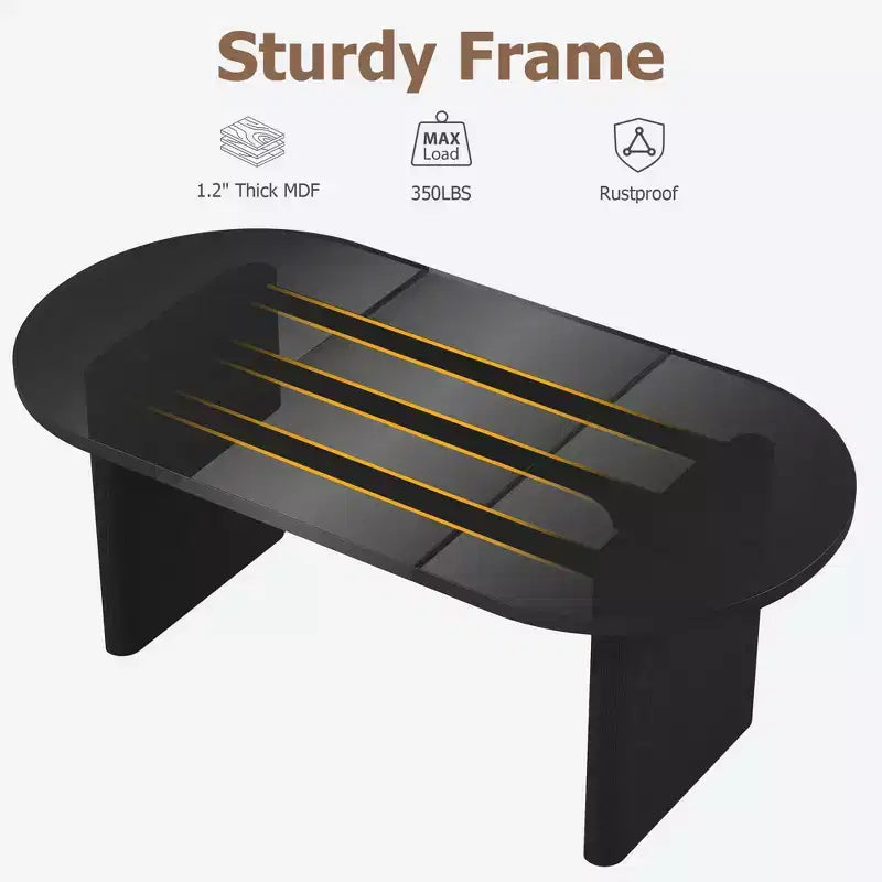 Table à manger ovale de 180 cm pour 6-8 personnes, table de cuisine avec base en bois épaisse et robuste, bureau de salle à manger de style ferme pour cuisine, salle à manger, appartements