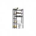 Over Toilet Storage with 8 - Tier Shelf Mass - Storage Open Rack Freestanding Bathroom Organizer Black Space Saver