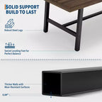 Table à manger industrielle 70,87" pour 6 à 8 personnes – Plateau en bois, cadre métallique robuste, marron rustique