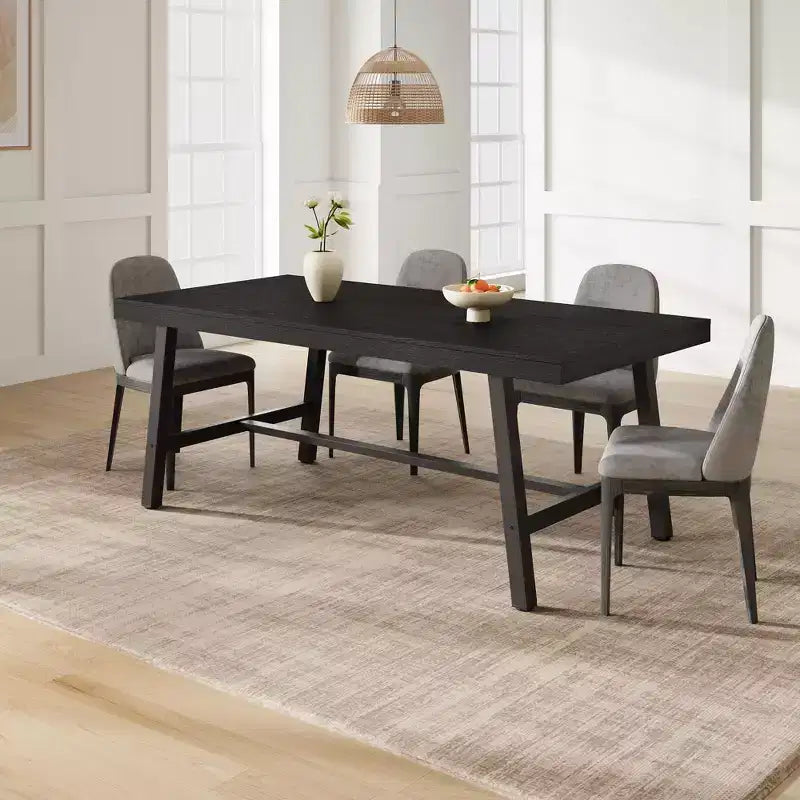 Table à manger industrielle 70,87" pour 6 à 8 personnes – Plateau en bois, cadre métallique robuste, marron rustique