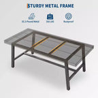 Table à manger industrielle 70,87" pour 6 à 8 personnes – Plateau en bois, cadre métallique robuste, marron rustique