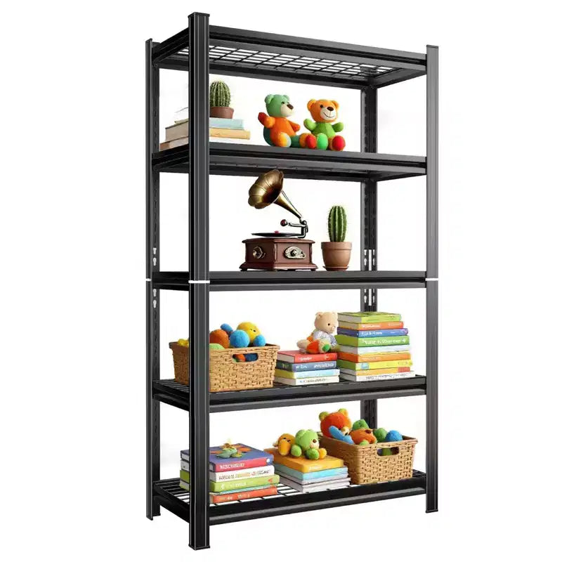 Étagère métallique robuste à 5 niveaux – Capacité de 907 kg, Hauteur réglable