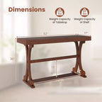 Console étroite – Table d'appoint vintage avec étagère de rangement ouverte