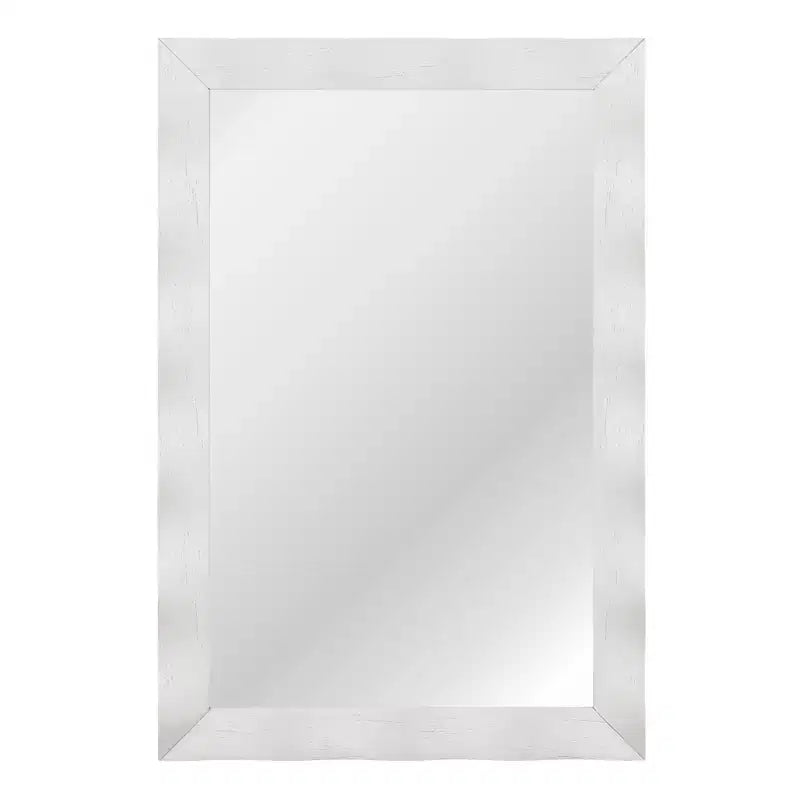 Miroir mural de ferme 42" × 28" – Cadre en bois d'hévéa massif, style rustique