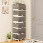 Boîtes de rangement empilables 6 cubes – Boîtes à chaussures pliables avec roulettes détachables
