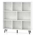 Étagère à 8 cubes – Organisateur de rangement moderne à 3 niveaux avec 5 pieds en métal