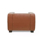 Fauteuil Club Contemporain en Similicuir – Design Tuxedo, Pieds en Bois de Bouleau, Capacité 136 kg