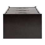 Commode de rangement verticale à 3 tiroirs – Dessus en bois, tiroirs en tissu, cadre en métal
