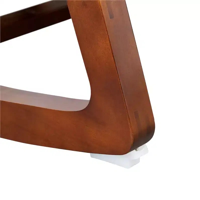 Fauteuil à bascule rembourré – Pieds en bois d'hévéa, poches latérales, capacité de 136 kg